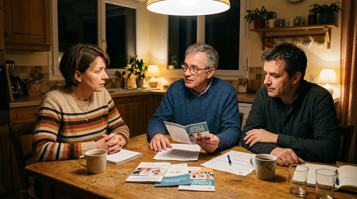 Famille en discussion